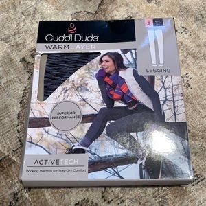 Cuddl Duds Warm Layer Active Tech Small Legging Blue Soace Dye